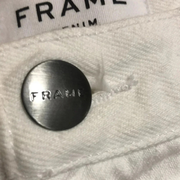 Frame Denim white denim skirt frayed hem Sz 29 VGUC - Picture 4 of 8